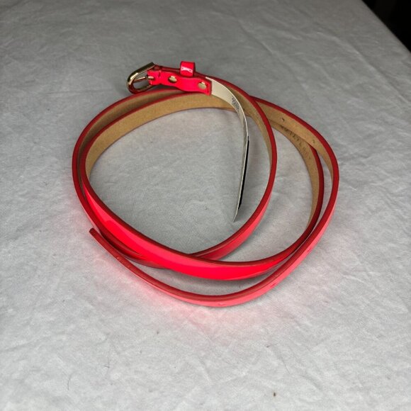 ANN TAYLOR NEW Hot Pink / Orange Skinny Belt Womans L - Picture 3 of 5